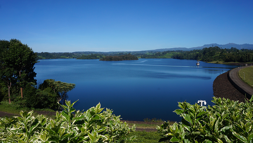 Ndakaini dam, the main water source for Nairobi. Photo: Huizhong Yu